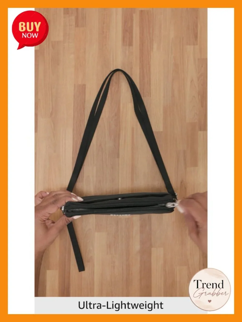 Convertible Mini Crossbody Wristlet Clutch - RFID Blocking, Water-Resistant